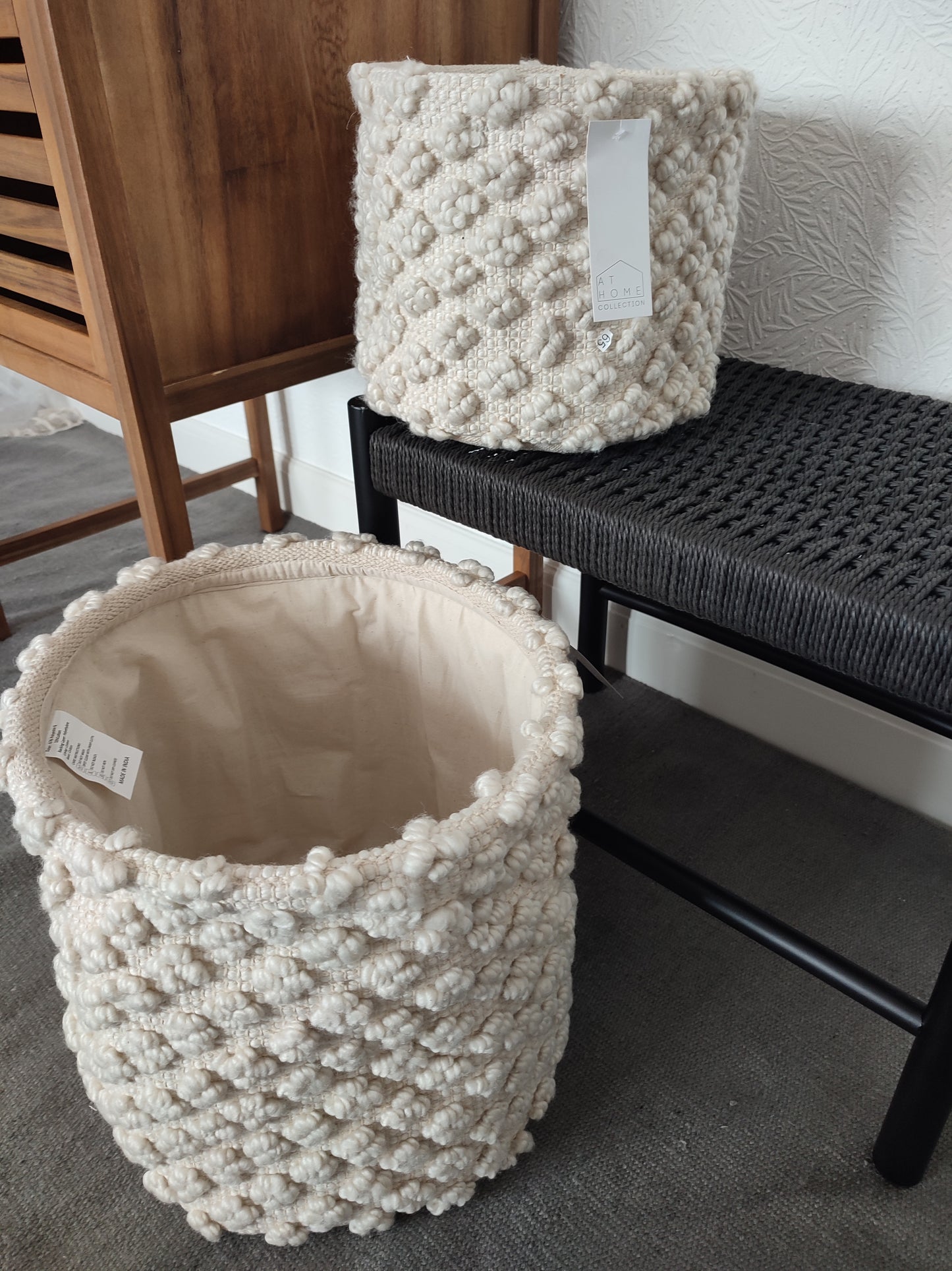 JD Williams Storage Baskets in Cream