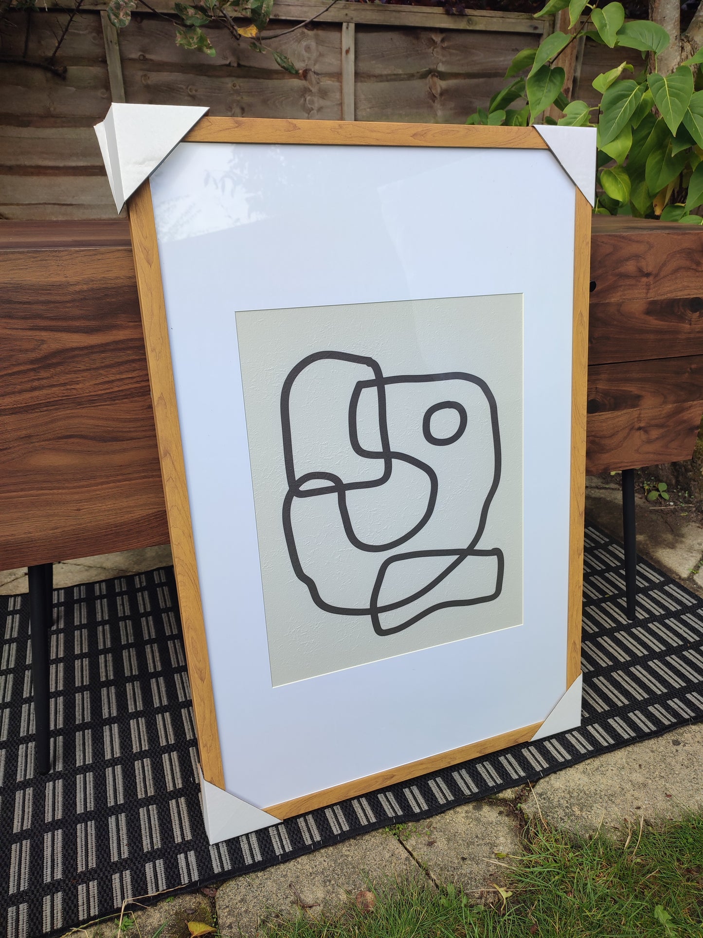 Abstract line drawing print