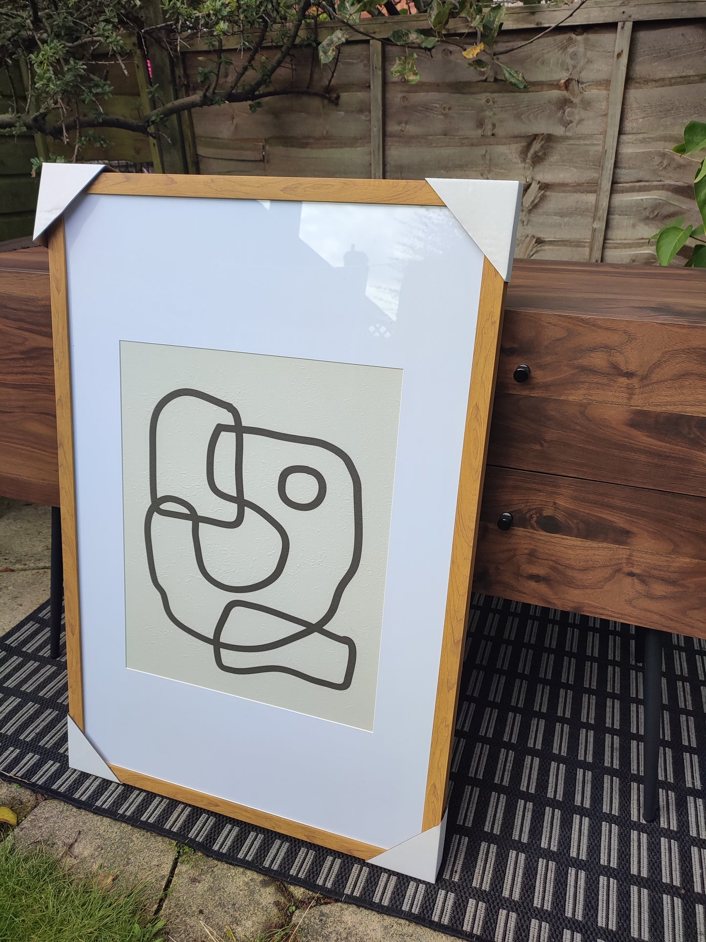 Abstract line drawing print