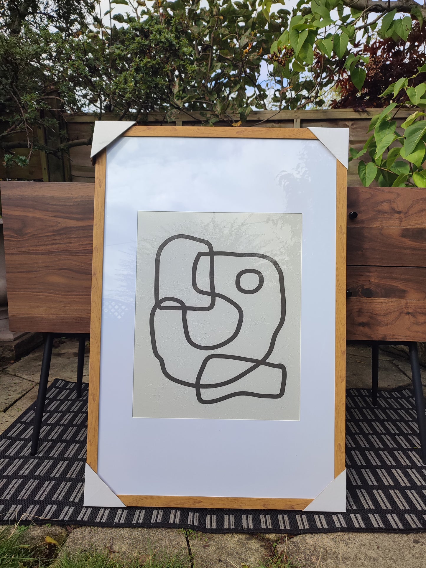 Abstract line drawing print