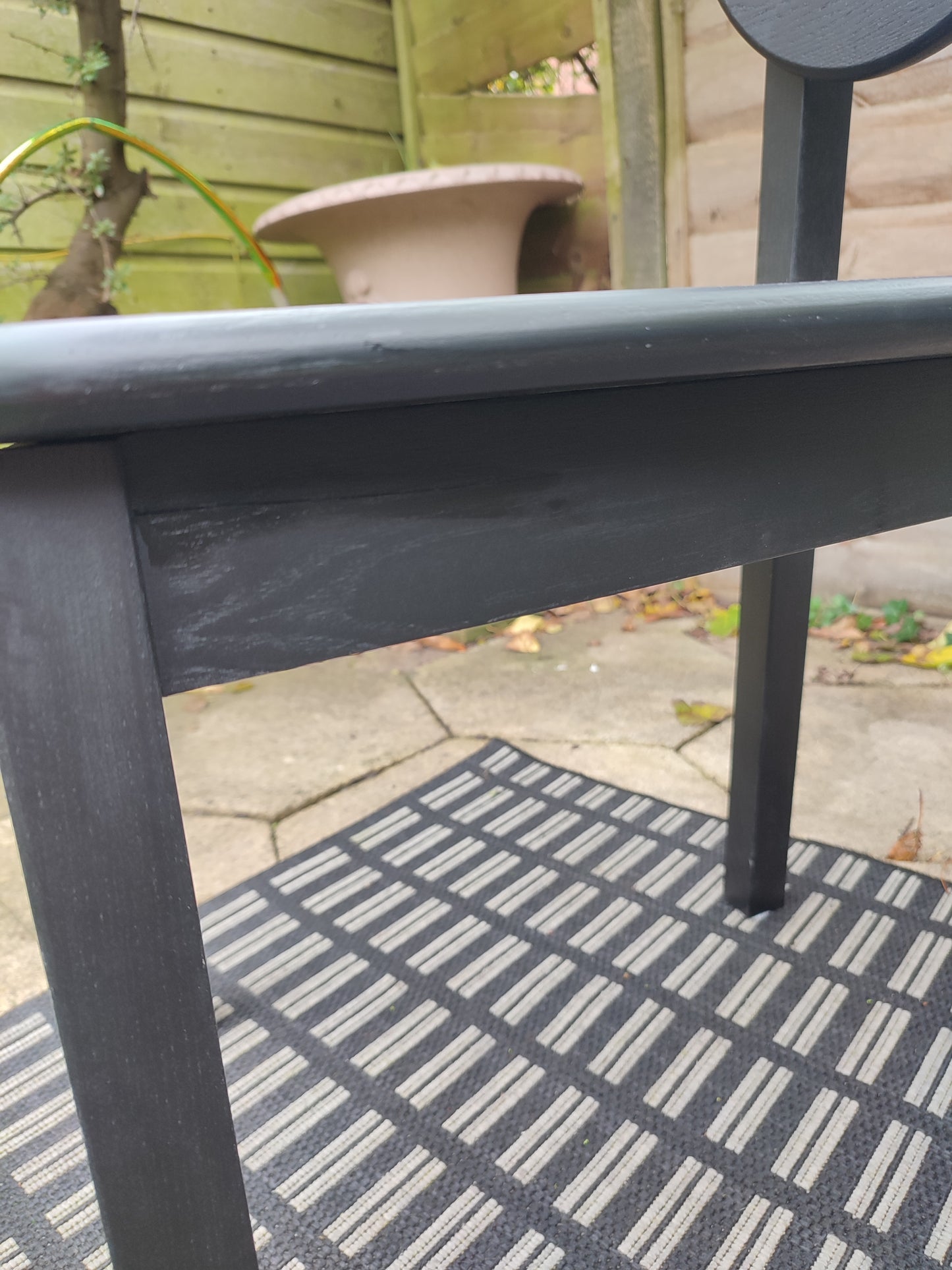 Set of 4 Black Tribal Ash Chairs