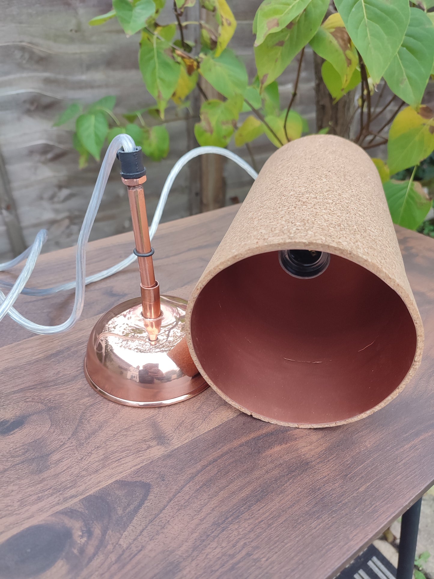 Cork and Rose Metal Ceiling Light