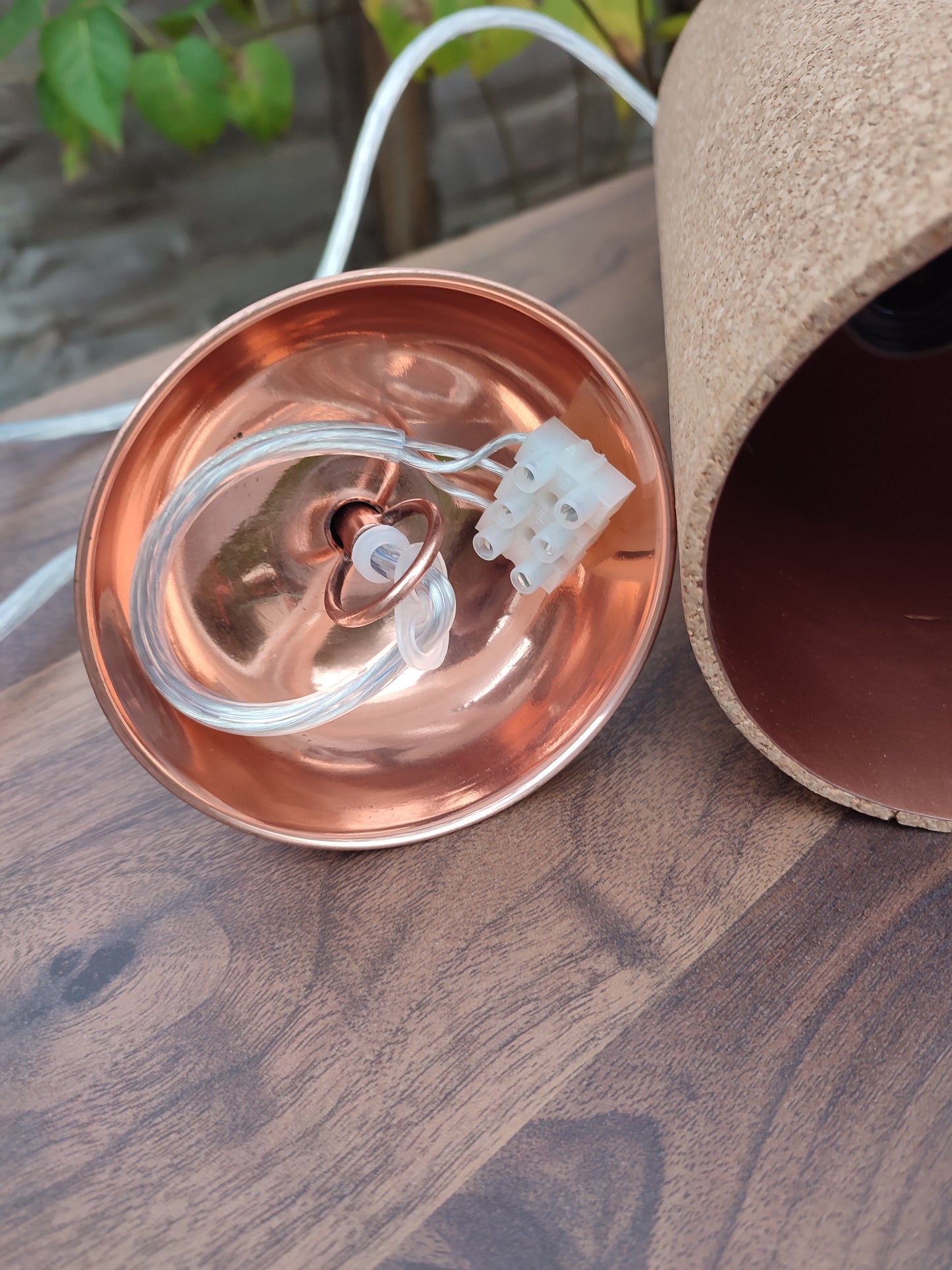 Cork and Rose Metal Ceiling Light