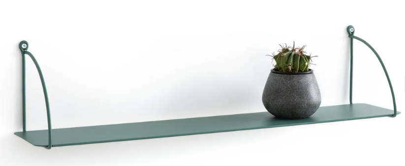 Sage Green Metal Wall Shelf