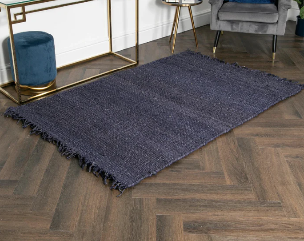 Native Home Dark Blue Jute Rug