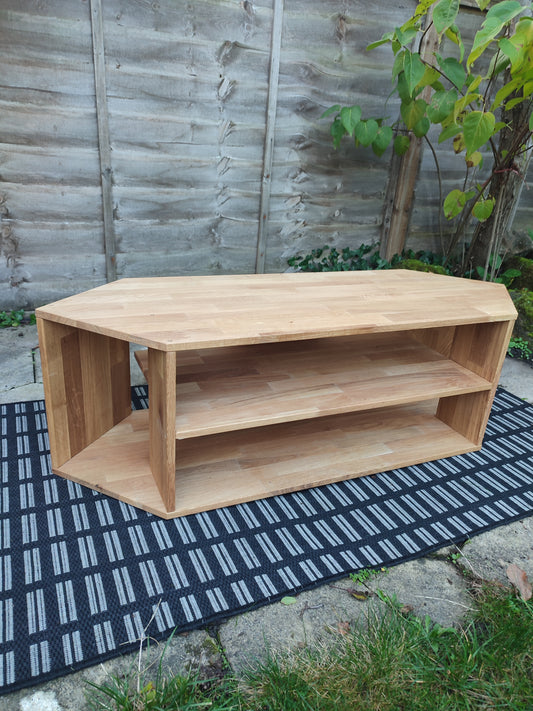 Solid Oak Corner Tv Stand