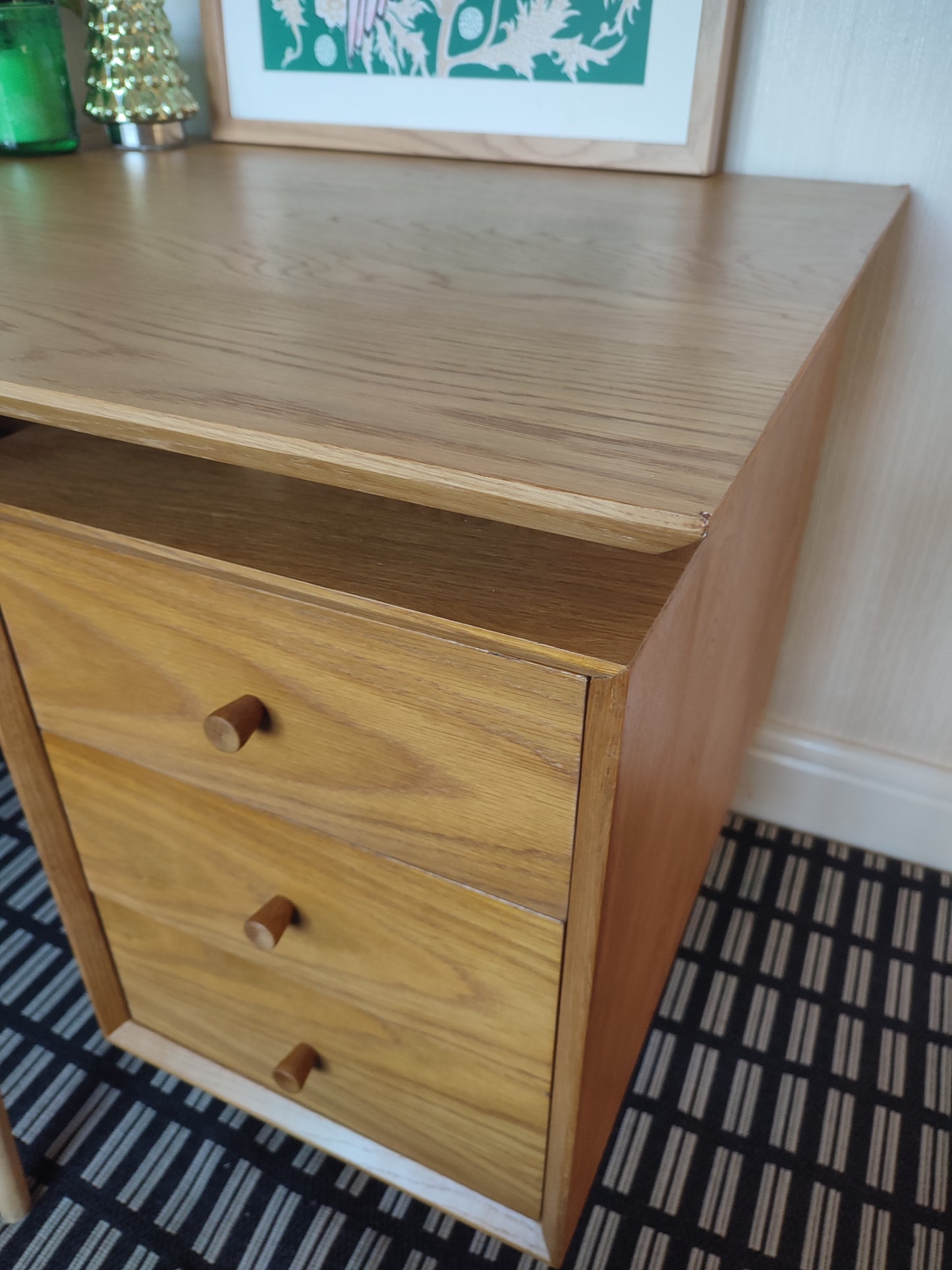 Vintage Style Desk with two cupboards