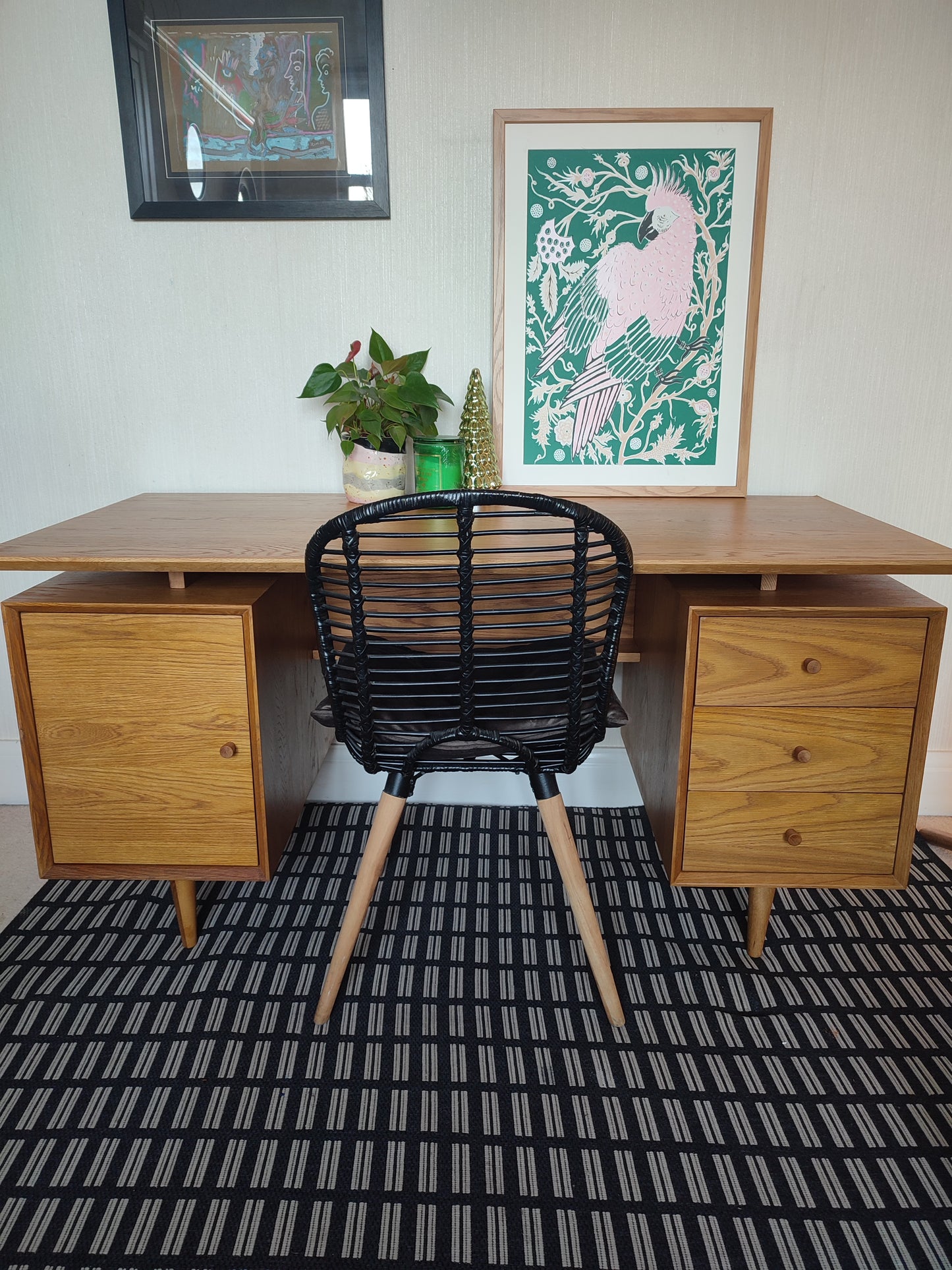 Vintage Style Desk with two cupboards