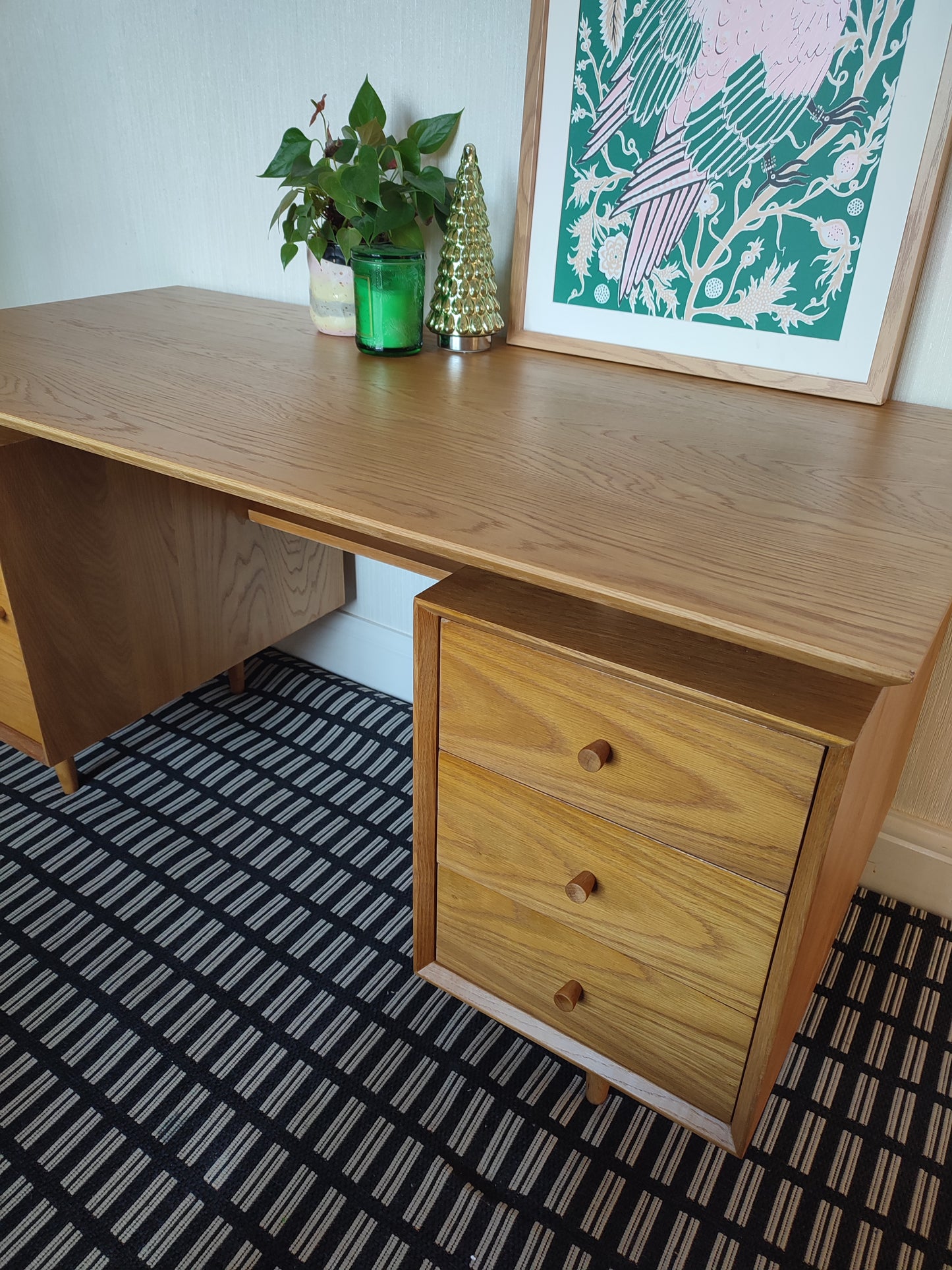 Vintage Style Desk with two cupboards