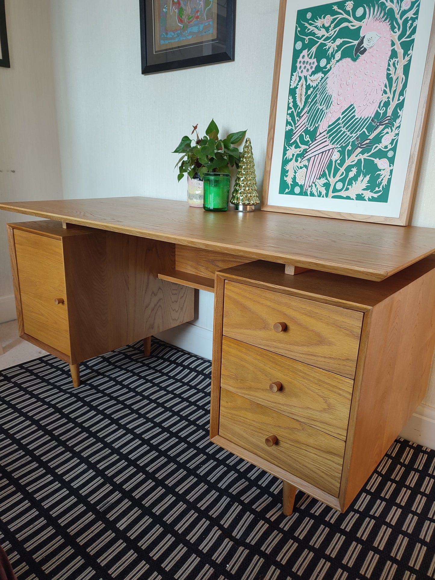 Vintage Style Desk with two cupboards