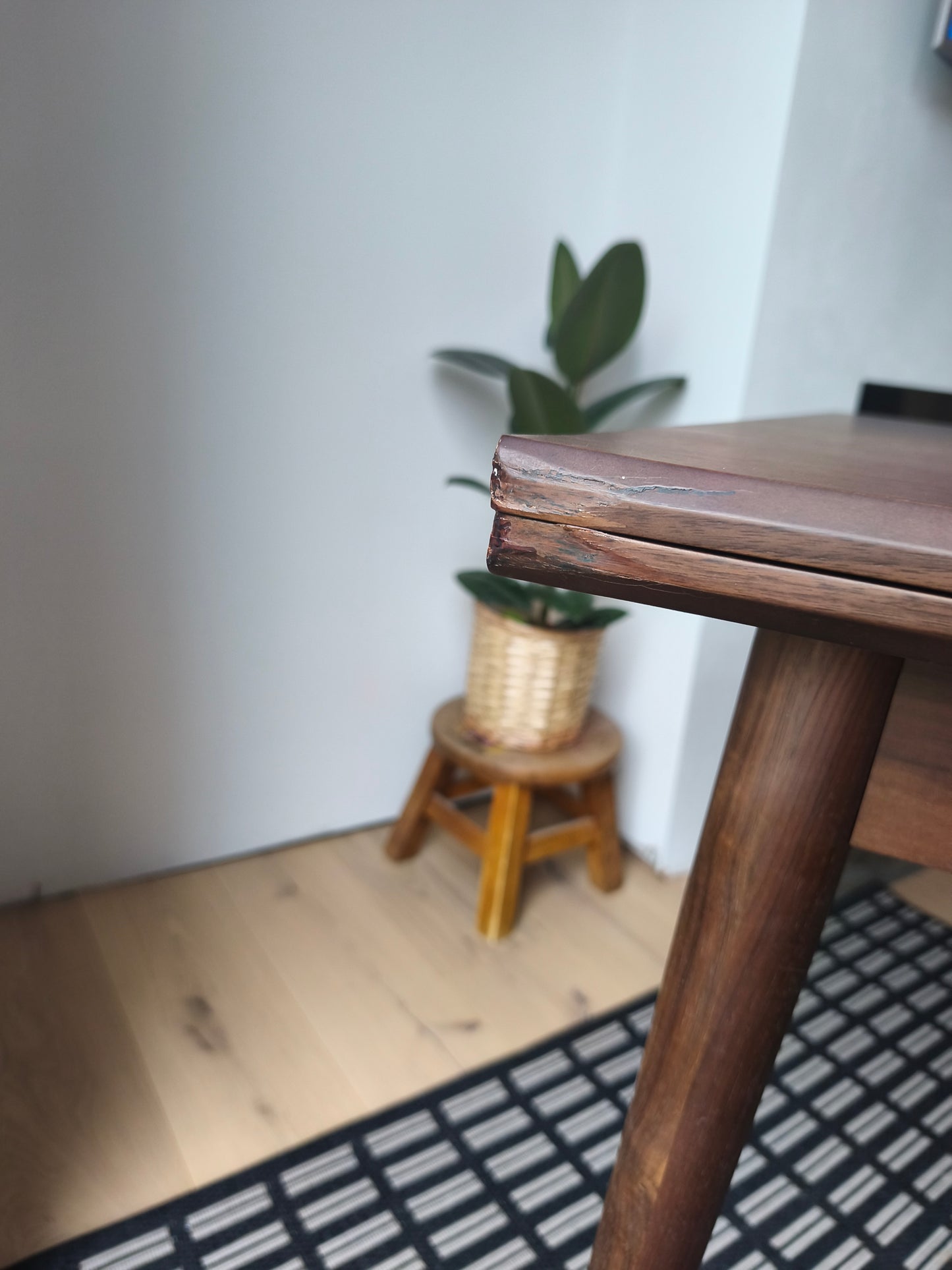 Folding Dining Table in Walnut to seat 2-6