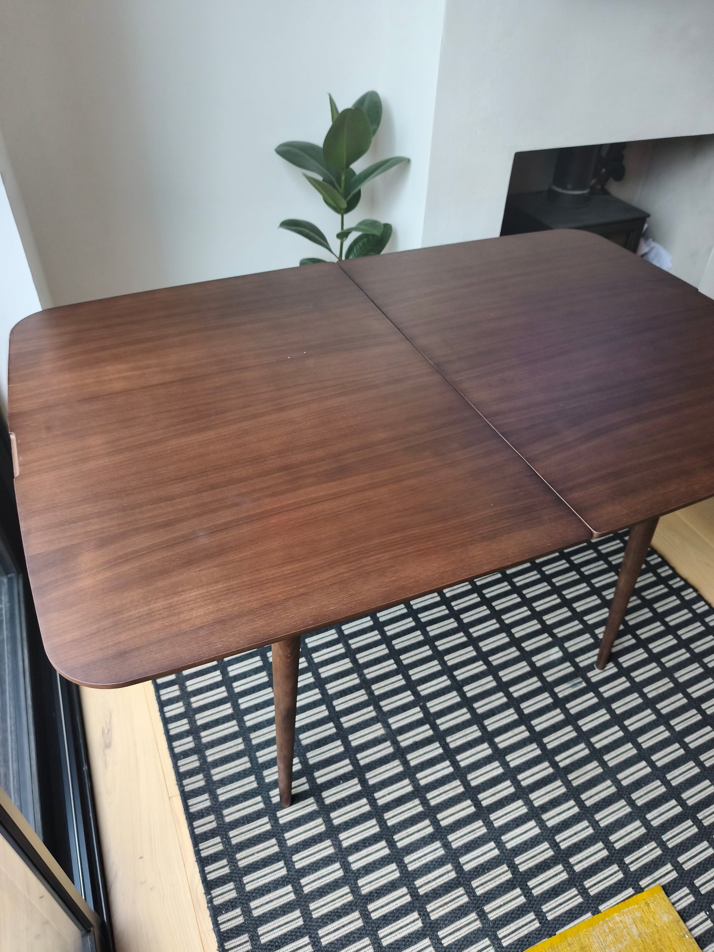 Folding Dining Table in Walnut to seat 2-6