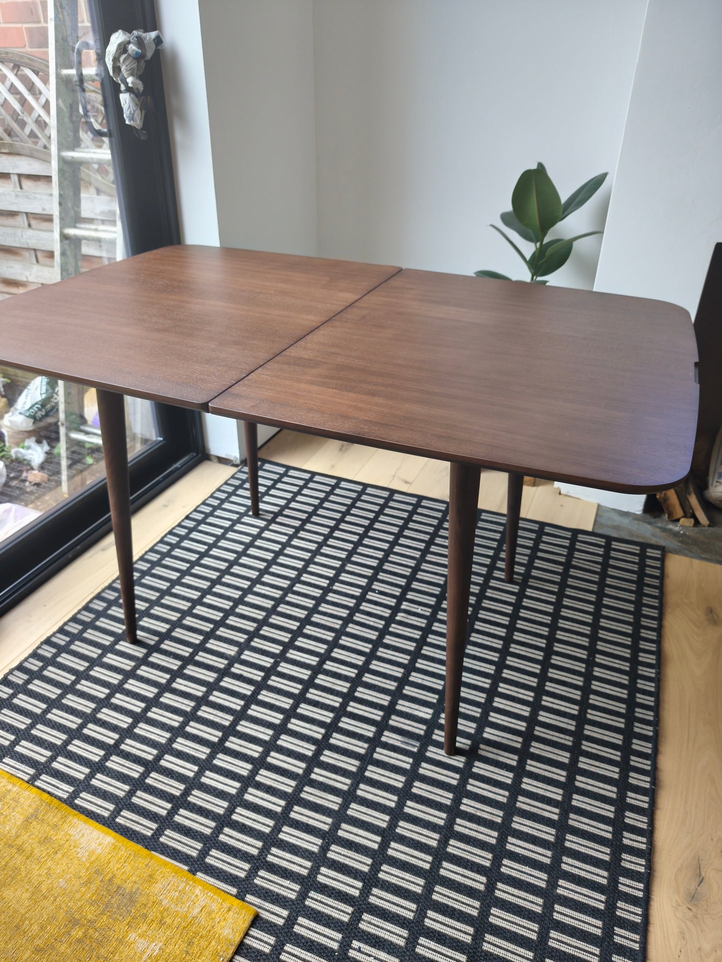 Folding Dining Table in Walnut to seat 2-6